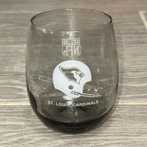 Vintage St. Louis Cardinals NFL Football Smoked Rocks Glass Tumbler Collectible